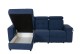 Sofa L-Form Linkin links - mit Relax - Blau