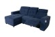 Sofa L-Form Linkin links - mit Relax - Blau