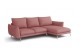 Ecksofa Largo A rechts - mit Schlaffunktion - Rose