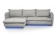 Sofa L-Form Palladio rechts - mit Schlaffunktion - Silber