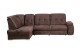 Ecksofa Grey links - mit Schlaffunktion - Weinrot