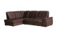 Ecksofa Grey links - mit Schlaffunktion - Weinrot