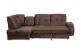 Ecksofa Grey links - mit Schlaffunktion - Weinrot