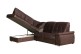 Ecksofa Grey links - mit Schlaffunktion - Weinrot