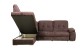 Ecksofa Grey links - mit Schlaffunktion - Weinrot