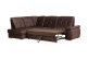 Ecksofa Grey links - mit Schlaffunktion - Weinrot