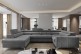 Wohnlandschaft Louis links - mit Schlaffunktion - Charcoal
