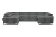 Wohnlandschaft Louis links - mit Schlaffunktion - Charcoal