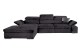Sofa L-Form Dakota links - mit Schlaffunktion - Graubraun