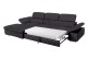 Sofa L-Form Dakota links - mit Schlaffunktion - Graubraun