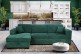 Sofa L-Form Caribi links - mit Schlaffunktion - Grün