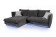 Ecksofa Palladio links - mit Schlaffunktion - Asphalt