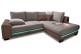 Ecksofa XL Nikita rechts - mit Sound - Braun
