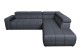 Ecksofa XL Brandon rechts - mit Schlaffunktion - Grau