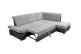Ecksofa Canaria rechts - mit Schlaffunktion - Hellgrau