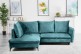 Ecksofa Shape links - mit Schlaffunktion - Blaugrau