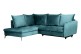 Ecksofa Shape links - mit Schlaffunktion - Blaugrau