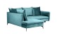 Ecksofa Shape links - mit Schlaffunktion - Blaugrau