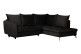 Sofa L-Form Shape rechts - mit Schlaffunktion - Schwarz