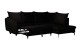 Sofa L-Form Shape rechts - mit Schlaffunktion - Schwarz