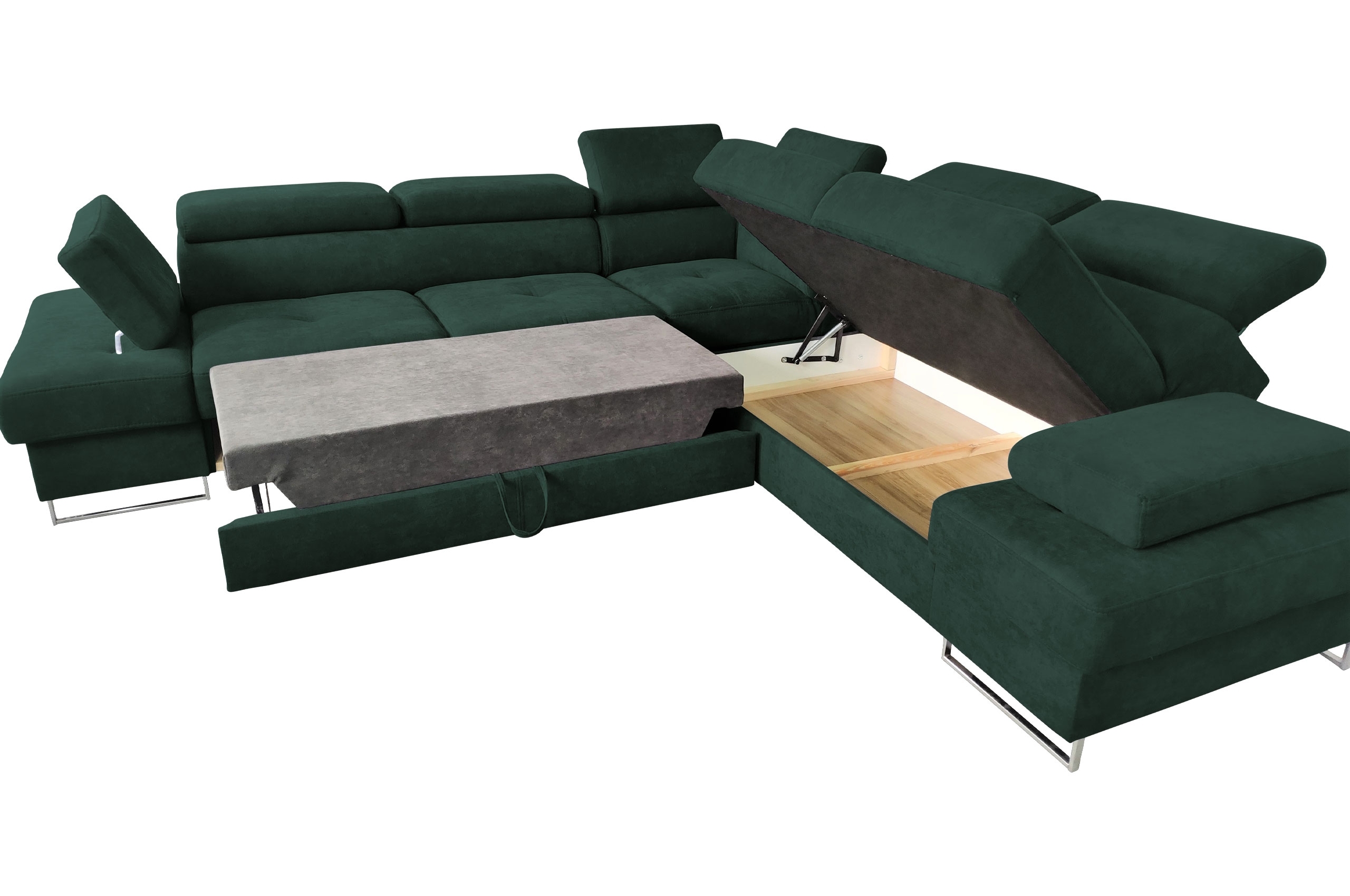 Rundecke Galaxy Max mit Schlaffunktion Flaschengrün Sofas zum