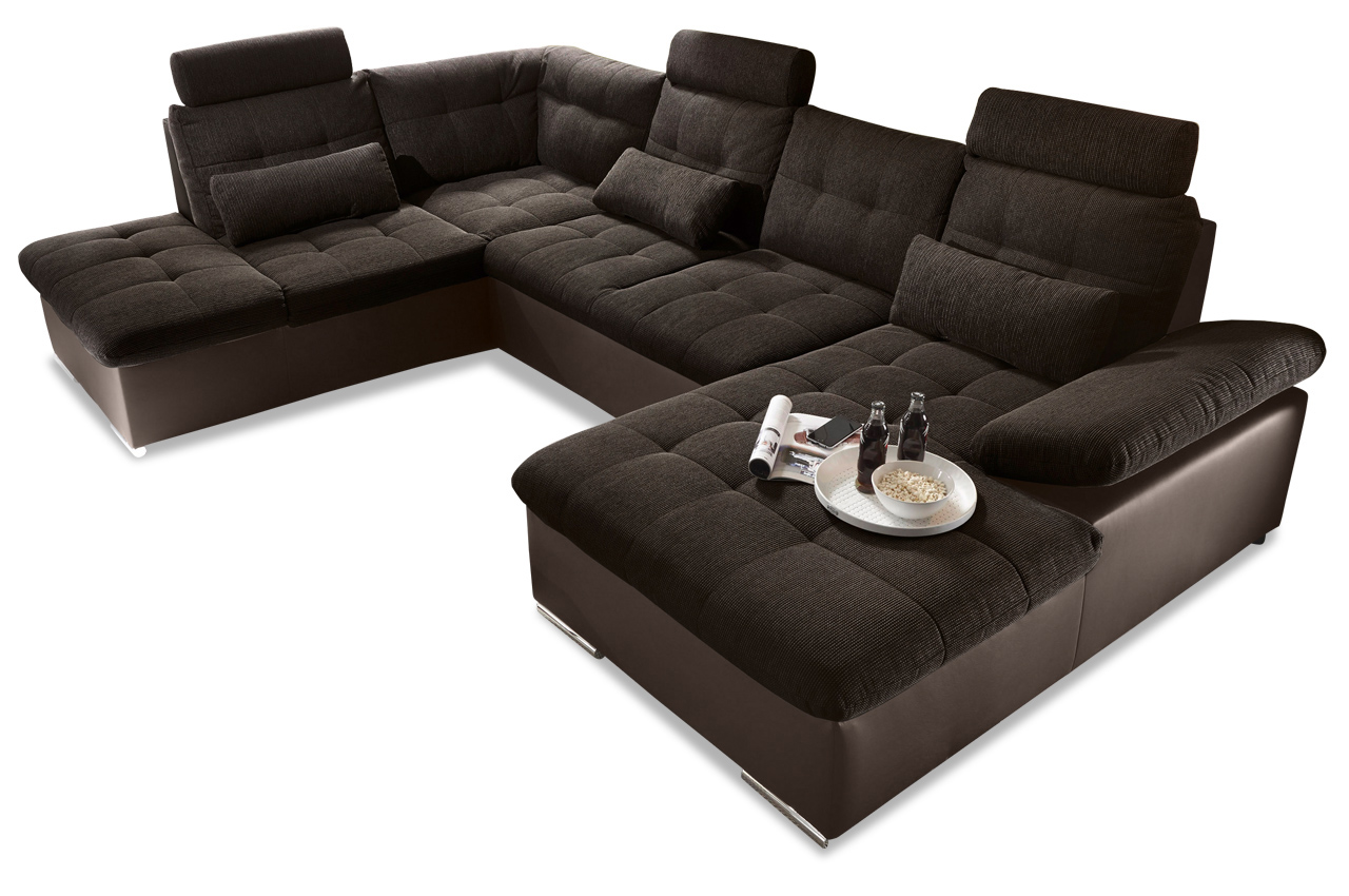 BlackRedWhite Wohnlandschaft Jakarta links - Braun | Sofas zum halben Preis