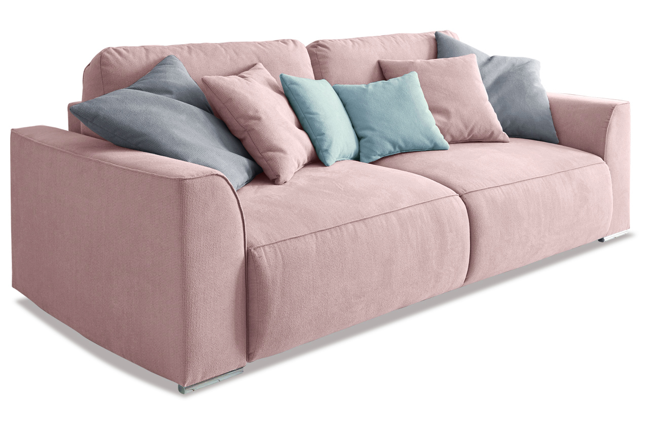 BlackRedWhite 3er-Sofa Lazy - mit Schlaffunktion - Pink ...