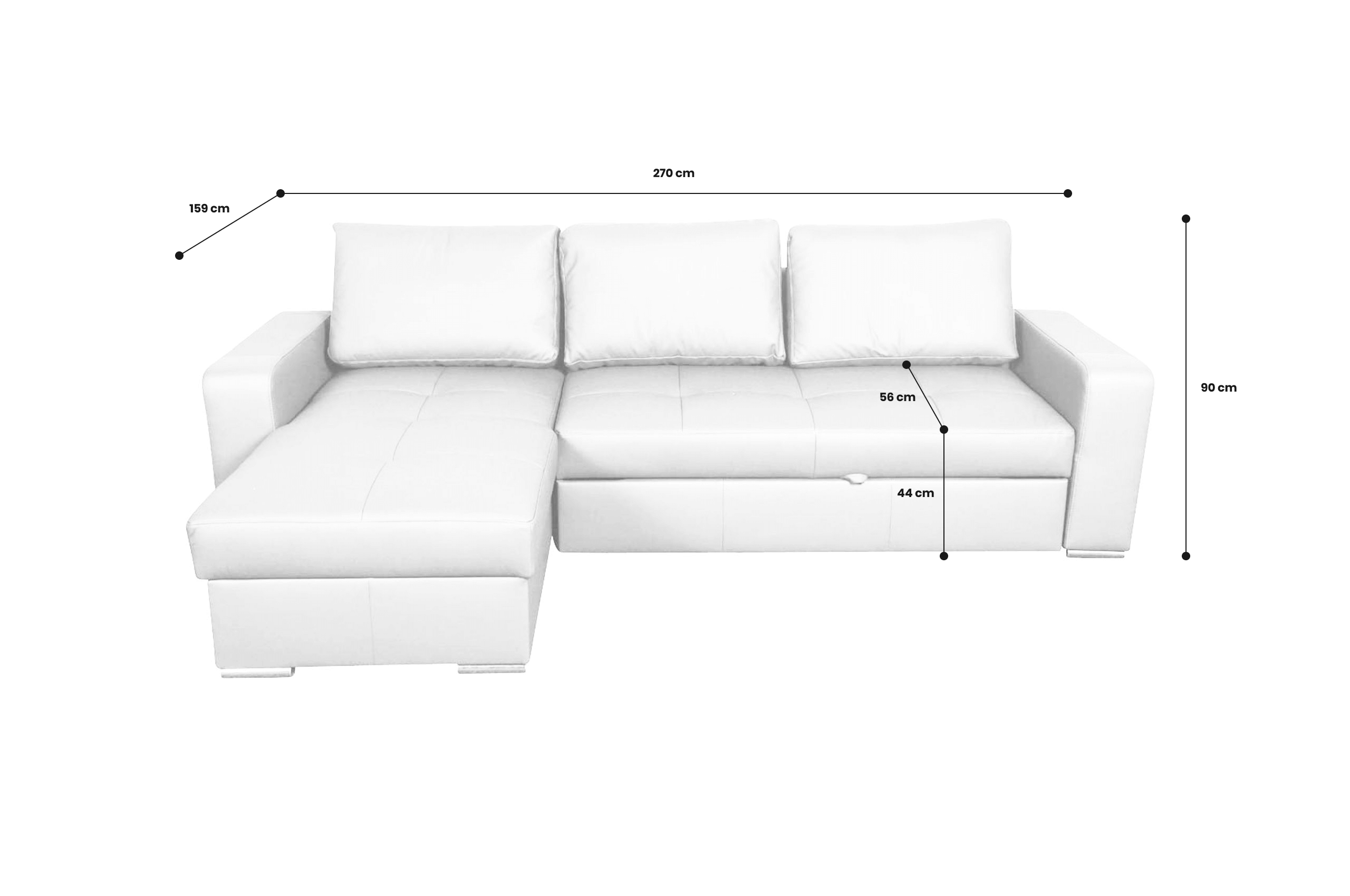 Sofa L-Form Flores-P