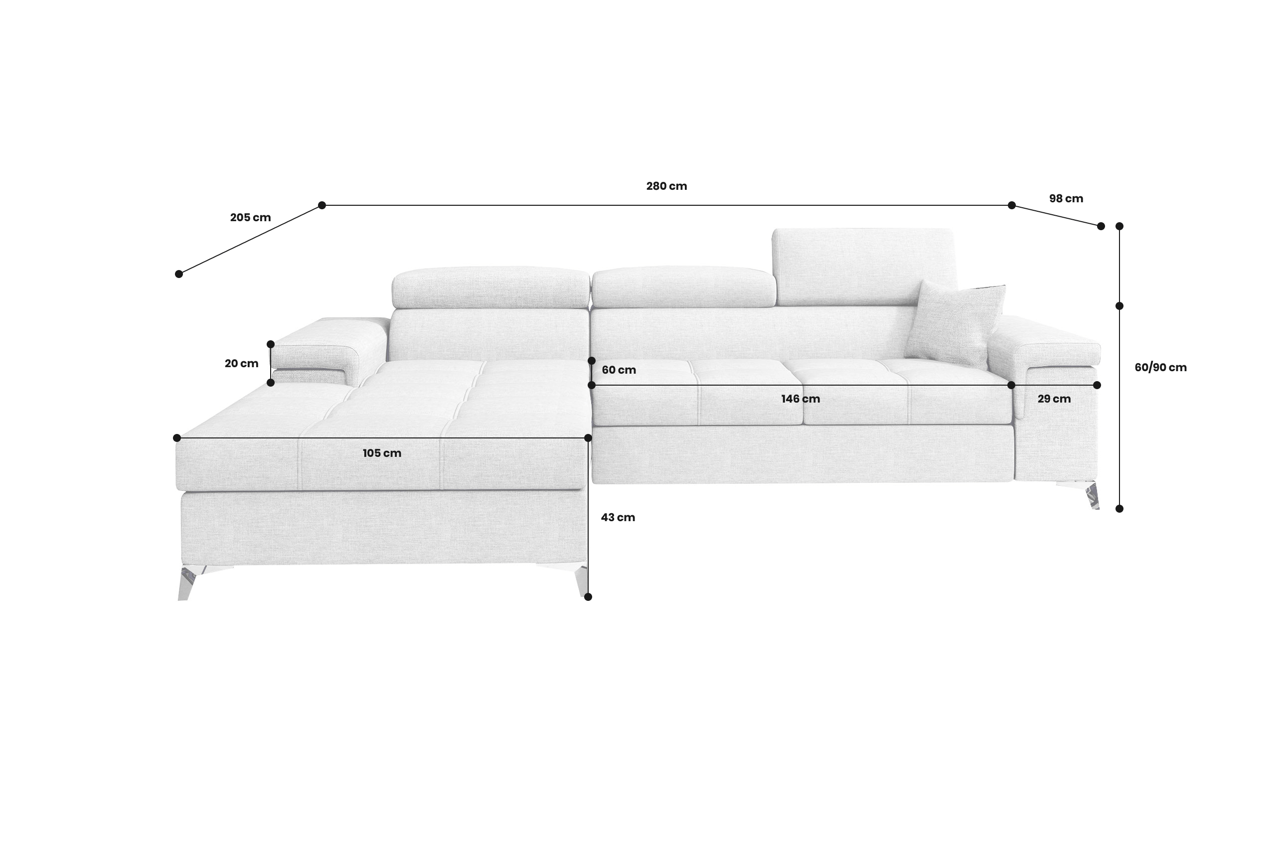 Sofa L-Form Ricardo